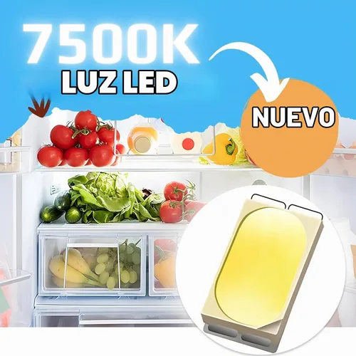 Vista 4 de Nueva placa de luz LED WR55X26671 mejorada para refrigeradores con congelador GE, impermeable, 3 piezas, 1 año de garantía