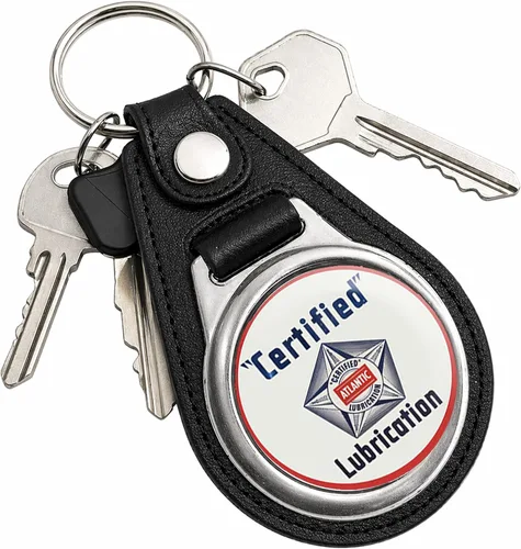 Vista 62 de Brotherhood Round Key Chain for Vintage Motor Oil, Petroleum, and