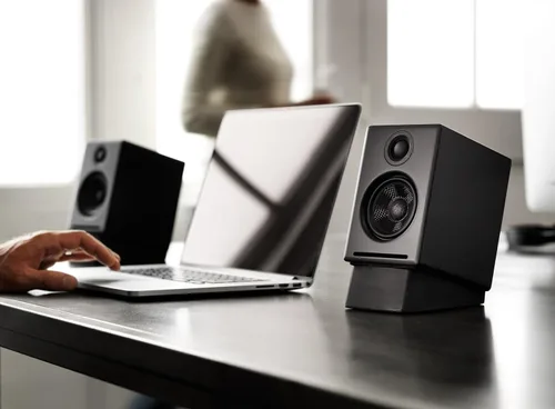 Vista 4 de Altavoces de sobremesa Audioengine A2+ inalámbricos Bluetooth de 24 bits - Altavoces de computadora de 60W para música