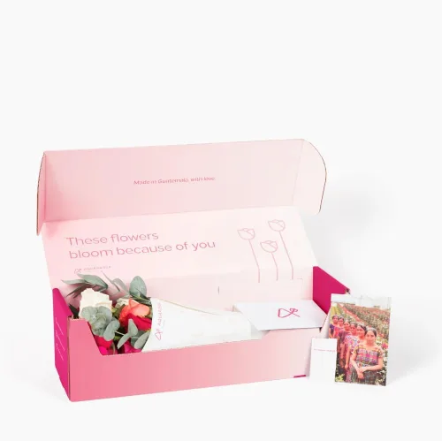 Vista 3 de Aquarossa Farms - Ramo de 12 Rosas Surtidas, Regalos para el Día de la Madre, Ramo de Flores Frescas, Flores para Entrega, Idea de Regalo para Ella