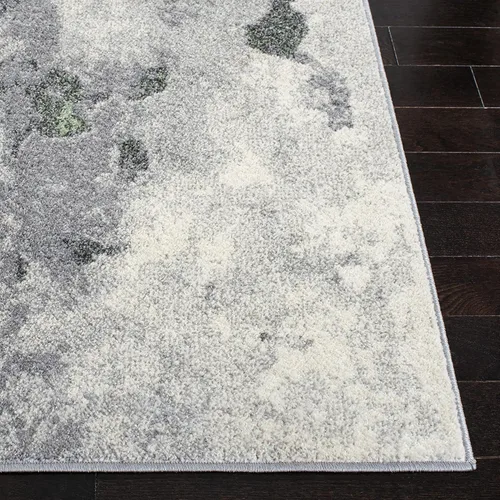 Vista 2 de SAFAVIEH Adirondack Collection - Alfombra decorativa, 2 pies 6 pulgadas x 4 pies, verde y gris, diseño abstracto moderno, no desprende pelusa