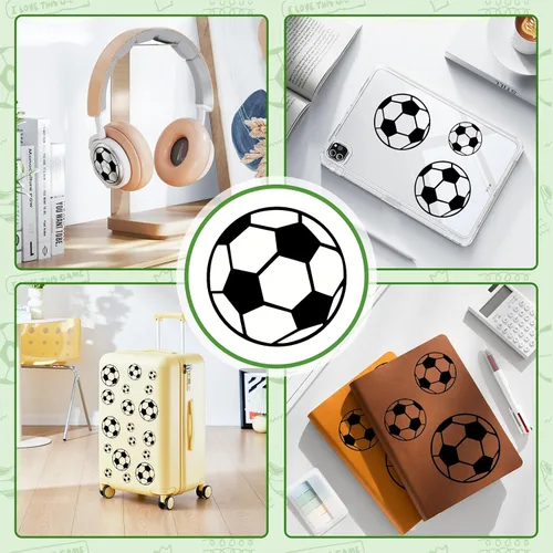 Vista 7 de SITAKE 43 calcomanías de fútbol, calcomanías de pelota de fútbol para niños, calcomanías para habitación de niños, calcomanías de pared de fútbol