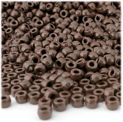 Vista 12 de The Crafts Outlet 1,000pc de plástico redondo opaco pony perlas 0.354x0.236 in (negro)