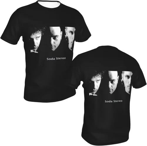 Vista 6 de Soda Stereo T Shirt Men's Summer Tee Casual Short Sleeve 3D Print Tshirt