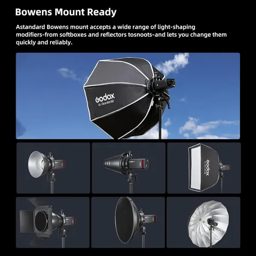 Vista 3 de Godox S3 Flash Bracket, Bowens Mount, ±90° Tilt