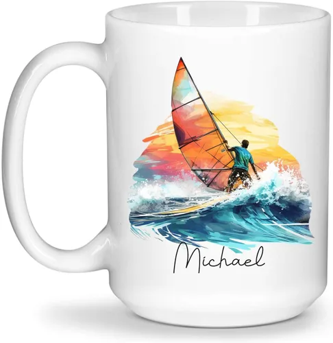 Vista 20 de Taza de café personalizada para nadador, regalo para equipo de natación, taza de cerámica blanca personalizada con nombre nadador, taza de té