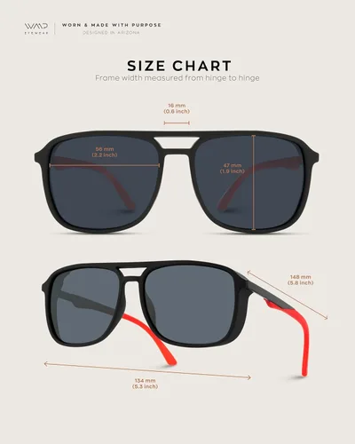 Vista 6 de WearMe Pro - Gafas de sol de aviador cuadradas modernas polarizadas para hombre
