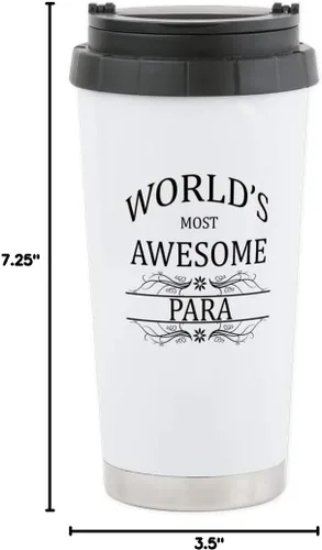 Vista 4 de CafePress World's Most Awesome Para viaje de acero inoxidable M 20 oz. Vaso de café aislado de acero inoxidable