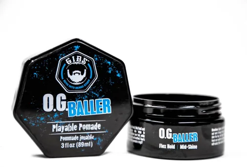 Vista 9 de GIBS O.G. Baller Pomade, Flexible Hold and Medium Shine. Water based, Great for all Styles and Textures
