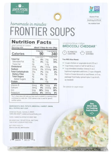 Vista 2 de Mezcla para sopa crema de maíz de Illinois Hearty Meals de Frontier Soups
