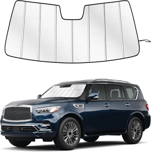 Vista 22 de Parasol para parabrisas para Honda CR-V 2017-2022, diseño plegable de acordeón de ajuste personalizado, accesorios de automóvil, protector de visera