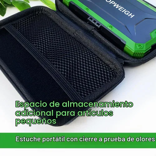 Vista 4 de Báscula de gramos con funda con cremallera, 17.64 oz x 0.0004 oz Verde