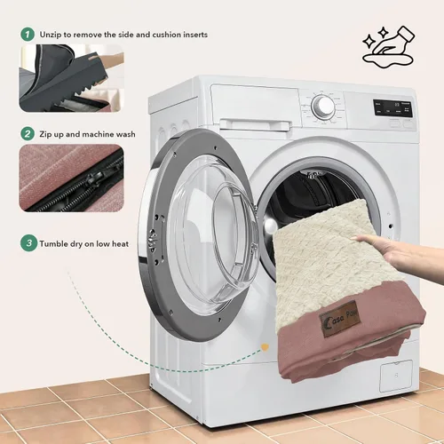 Vista 89 de Camas ortopédicas para perros grandes, cama de espuma viscoelástica impermeable para mascotas grandes con lados 89x56 cm, sofá para perros grandes