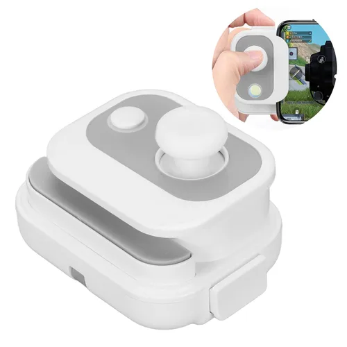 Vista 8 de Zopsc Mobile Game Controller Joystick, Mobile Phone Game Joystick for Android for IOS for Hongmeng OS 9.0+, 4 Modes 110mAh (White)