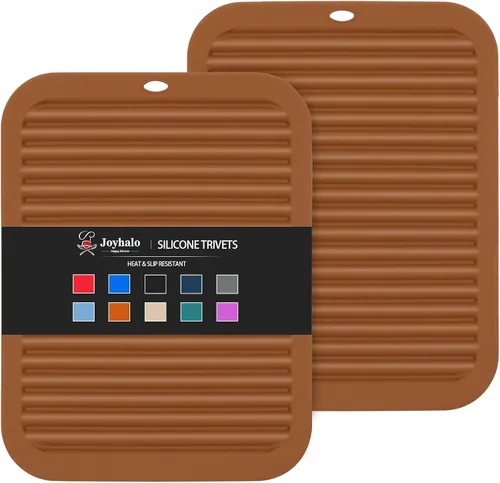 Vista 21 de Joyhalo Salvamanteles para platos calientes, almohadillas calientes para cocina, soportes de silicona para ollas y sartenes calientes, alfombrillas