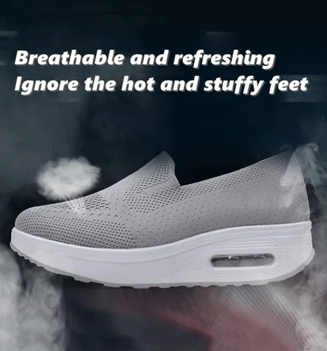 Vista 6 de Zapatos OrtopéDicos para Mujer, Zapatos para diabéticos, zapatos de malla con plataforma de amortiguación de aire, transpirables, zapatos de suela