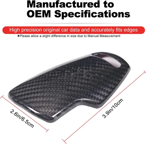 Vista 6 de Daeiclru Cubierta de la perilla de la palanca de cambios de fibra de carbono real compatible con Corvette C8 Z06 Z51 2020-2023, cubierta de perilla
