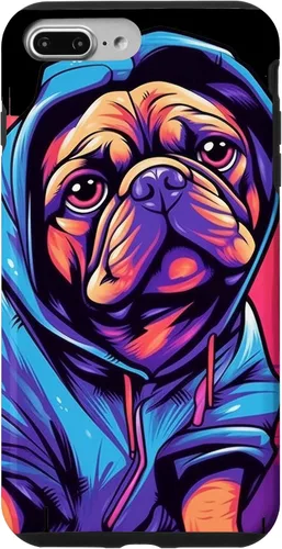 Vista 12 de Funda para iPhone 12/12 Pro Pug Graffiti Pug Owner Pug Lover