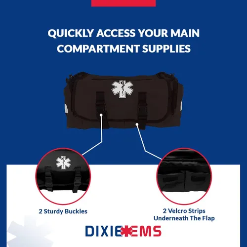Vista 2 de Dixigear Bolsa de primeros auxilios para primeros respondientes con reflectores - Negro