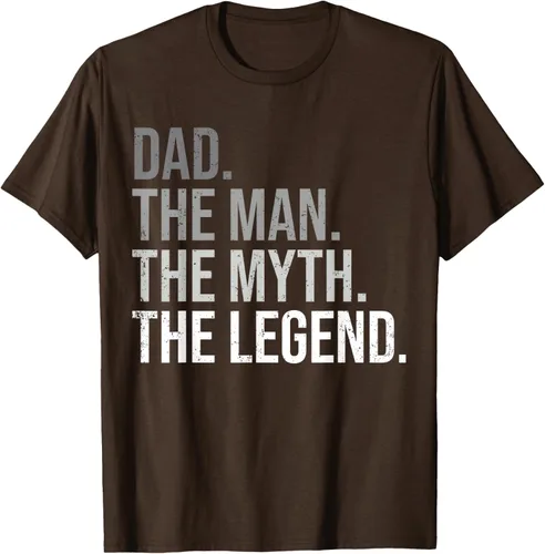 Vista 8 de Camiseta para hombre con texto en inglés "Dad The Man The Myth The Legend", Negro, S