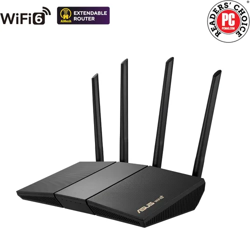 Vista 12 de [Usado] ASUS Router AX3000 WiFi 6 (RT-AX57) - Router de Internet inalámbrico Gigabit de doble banda, juegos y transmisión, compatible con AiMesh