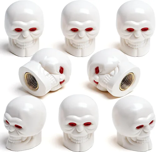 Vista 49 de 4 piezas de tapas de válvula de neumático estilo Cobra, forma de cabeza de serpiente, tapas universales de válvula de neumático con núcleo de cobre