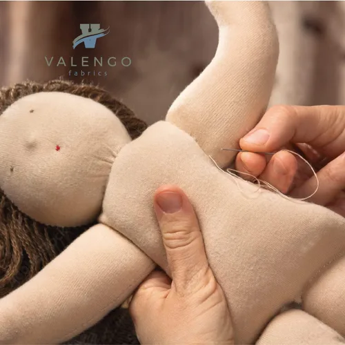Vista 7 de VALENGO - Tela de tono de piel de alta calidad para fabricación de muñecas, 100% algodón entrelazado, tela de color de piel de muñeca Waldorf - 1