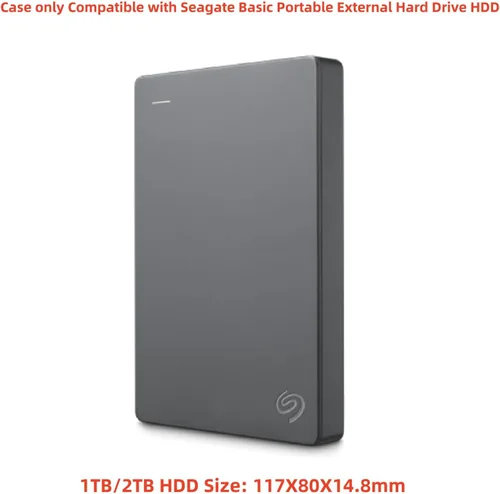 Vista 3 de DAYJOY Funda protectora de silicona suave compatible con Seagate Basic 1TB/2TB disco duro externo portátil HDD, a prueba de golpes, resistente a