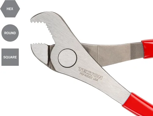 Vista 5 de TEKTON Alicates de mandíbula de tuerca de 7-3/4 pulgadas PGF40007 Fabricado en Estados Unidos