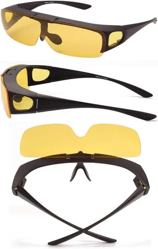 Vista 2 de Bestum Gafas de conducción con visión nocturna para faros delanteros, gafas de sol polarizadas, Mate negro