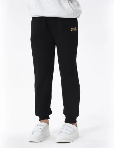 Vista 6 de GFQLONG Paquete de 3 pantalones deportivos activos de algodón para niños pequeños (varones), pantalones de chándal con dibujos animados para niños