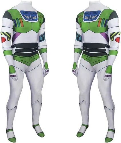 Vista 2 de Buzz Lightyear - Disfraz de cosplay para mujeres, niñas y hombres, traje de anime para Halloween