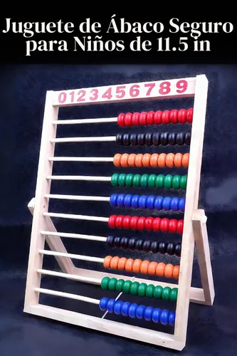 Vista 7 de MAGIKON Marco de números de madera para contar, ábaco de 10 filas para niños que aprenden matemáticas (11-1/2 pulgadas) Wood, 11.5in, 10 rows, 100