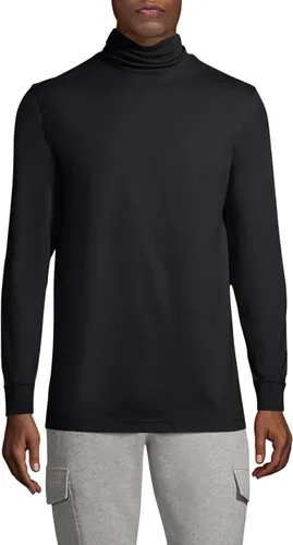 Vista 2 de Lands' End - Camisa de cuello alto Super-T de mezcla de algodón para hombre Negro