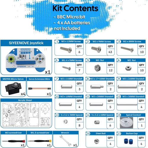 Vista 2 de Microbit Kit de brazo robótico inteligente, kit de construcción de brazo mecánico programable 4DF para fabricantes y entusiastas de STEM