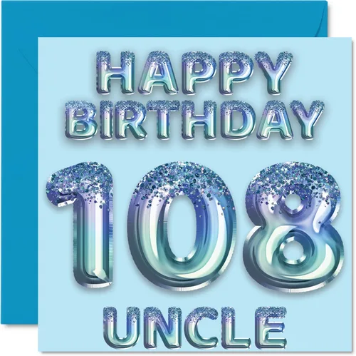Vista 159 de Stuff4 Tarjeta de primer cumpleaños para niños, globo de fiesta con purpurina azul, tarjetas de feliz cumpleaños para niño de 1 año, nieto, hijo, 57
