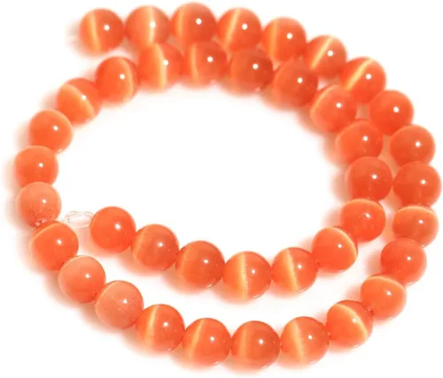 Vista 17 de Cuentas de Ojo de Gato Negro, Redondas de 6 mm, Piedras Preciosas Semipreciosas Sueltas para Fabricación de Joyas (63-66 piezas/cadena)
