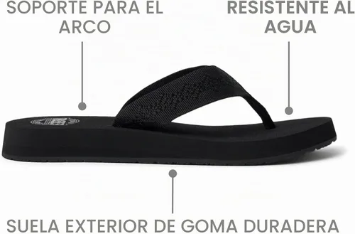 Vista 6 de REEF Women’s Sandy Flip Flop Negro/Negro