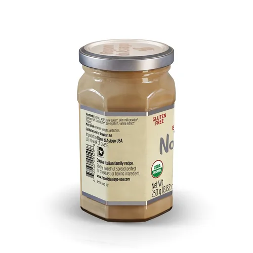Vista 3 de Rigoni di Asiago Nocciolata Bianca - Crema orgánica de avellanas, 8.82 onzas, sin cacao