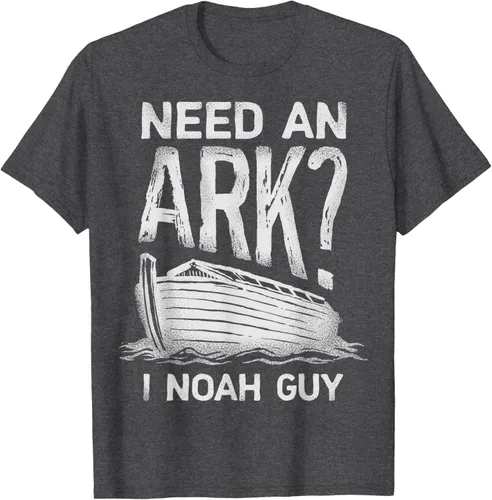 Vista 30 de Need an Ark I Noah Guy Funny Christian Men Women Pun Humour T-Shirt Negro