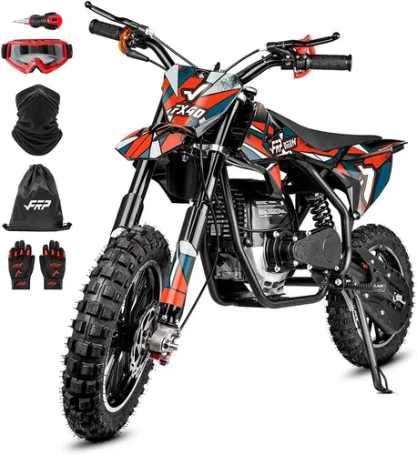 Vista 9 de FRP FX40 - Bicicleta de motocross a gas para adolescentes, 40 cc, 4 tiempos Púrpura