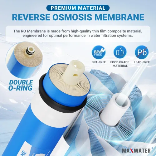 Vista 4 de Max Water Membranas de ósmosis inversa Max RO Water FIlter Systems (50 GPD)