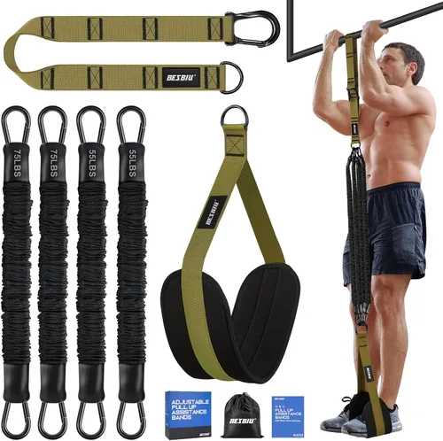 Vista 12 de Pull Up Assistance Bands 260lbs, Heavy Pull Up Bands Resistance Bands for Pull Ups Working Out with Feet Rest, Pull Up Bar Bands Assistance Bands