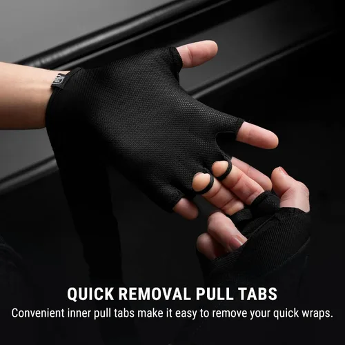 Vista 5 de Hayabusa Elite Quick Wraps - Vendas para manos de boxeo y artes marciales - Negro