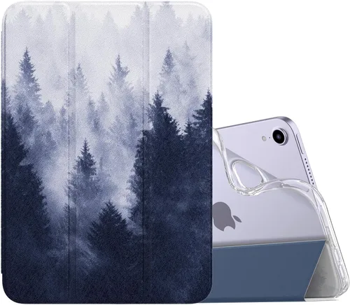 Vista 13 de MoKo Funda para el nuevo iPad mini 7 (A17 Pro) 2024, Funda para iPad mini de 6ª generación 2021 (21,08 cm), Funda para iPad mini 6, Funda trasera