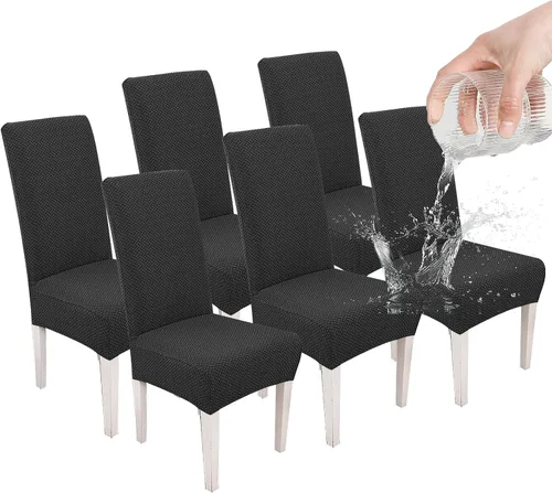 Vista 29 de Parsons - Funda para silla de comedor, funda desmontable para silla de sofá, funda retráctil (2, albaricoque)