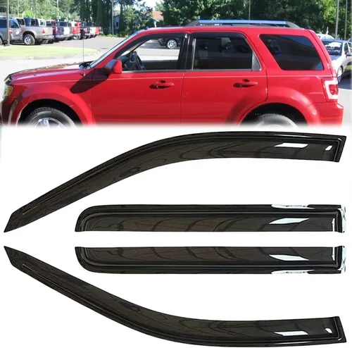 Vista 12 de 94985 Deflector de viento para ventana lateral a prueba de sol e impermeable, juego de 4 piezas de protectores de lluvia de repuesto, viseras
