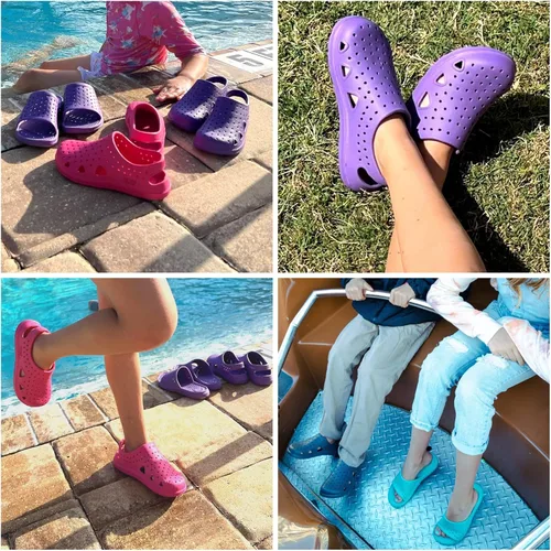 Vista 5 de totes Solbounce Kids Slip-On Clog Sandals Breathable Upper With All-Day Support And A Soft Lightweight Textured Footbed