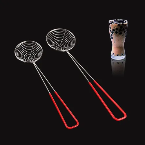 Vista 2 de 2 cucharas coladoras de acero inoxidable, cucharas de colador de olla caliente, cucharón de alambre para cocinar, cuchara con mango para olla