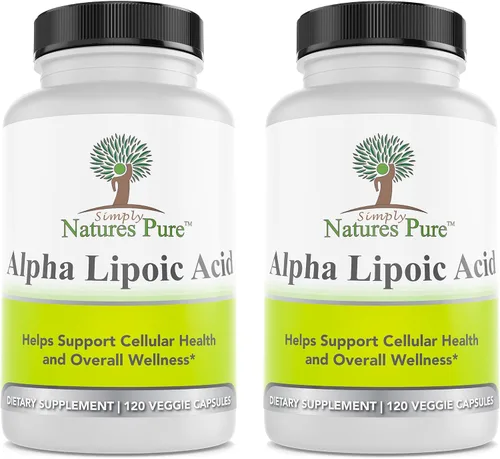 Vista 9 de Simply Nature's Pure - Ácido alfa lipoico 600 mg, 120 cápsulas vegetarianas, RLA R-LA R-lipoico S-lipoico, ALA, ácido tióctico, 4 meses de suministro
